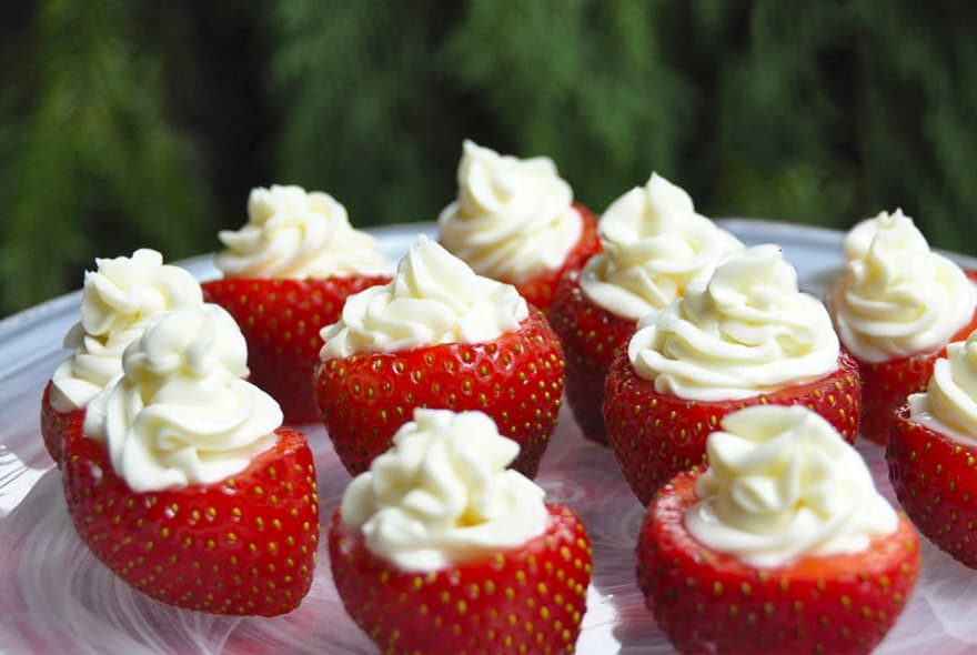 Cream-filled Strawberries