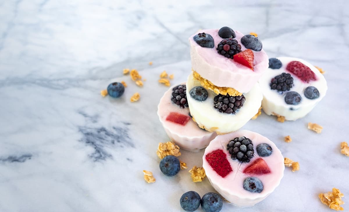 Frozen Berry Yogurt Cups