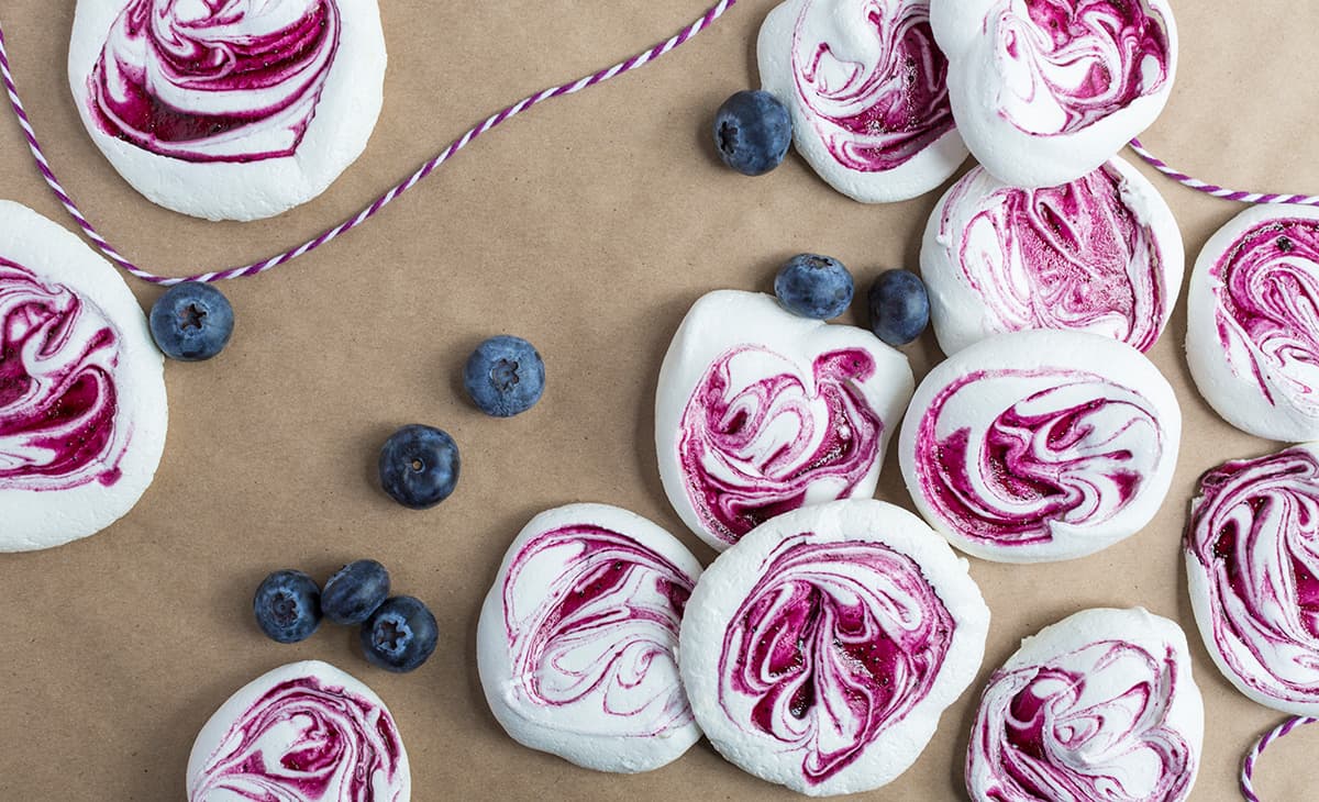 Blueberry Meringue Swirls