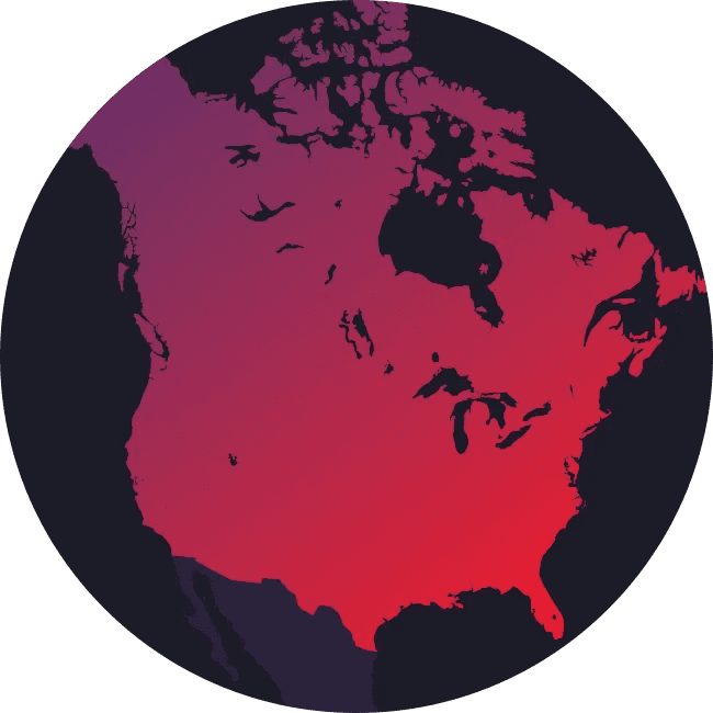 North America gradient