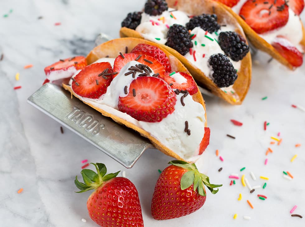 Strawberry Dessert Tacos